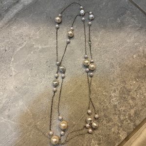 Long Faux Pearl Necklace